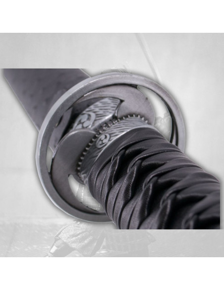 Decorative katana with black sheath,...