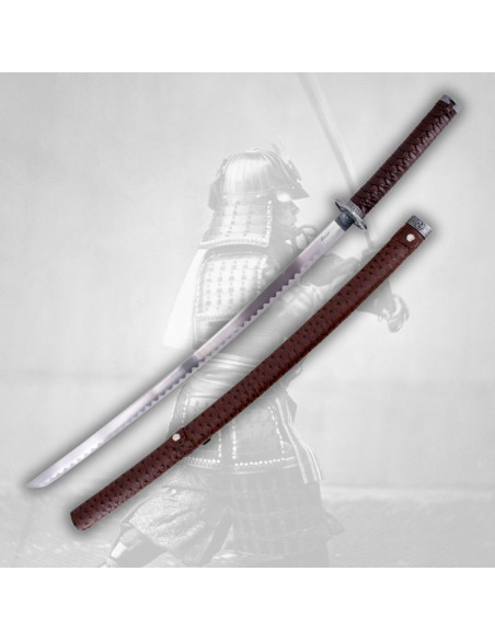Decorative katana with red sheath,...