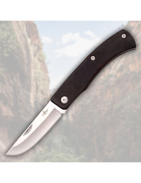 Third brand folding knife with ebony...