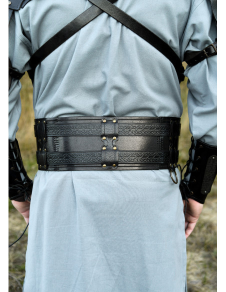 Medieval double leather belt model...