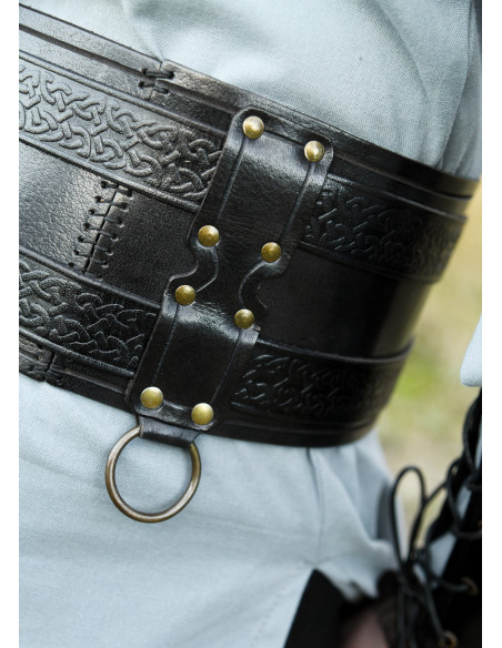 Medieval double leather belt model...