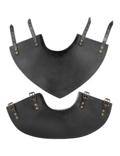 Medieval leather gorget model Balor, black