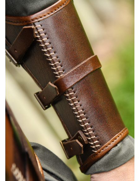 Viking leather bracelet with buckles...