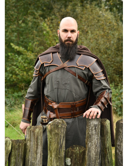 Viking leather bracelet with buckles...