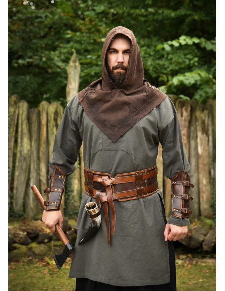 Viking leather bracelet with buckles...