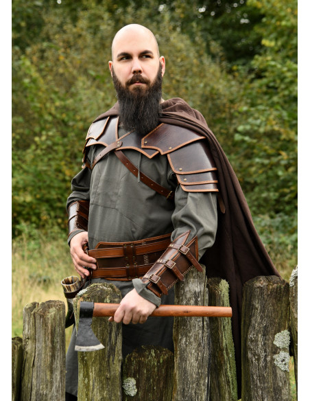 Viking leather bracelet with buckles...