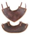 Medieval leather gorget model Arnulf, brown color