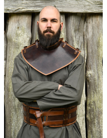Medieval leather gorget model Arnulf,...