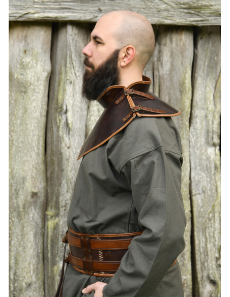 Medieval leather gorget model Arnulf,...