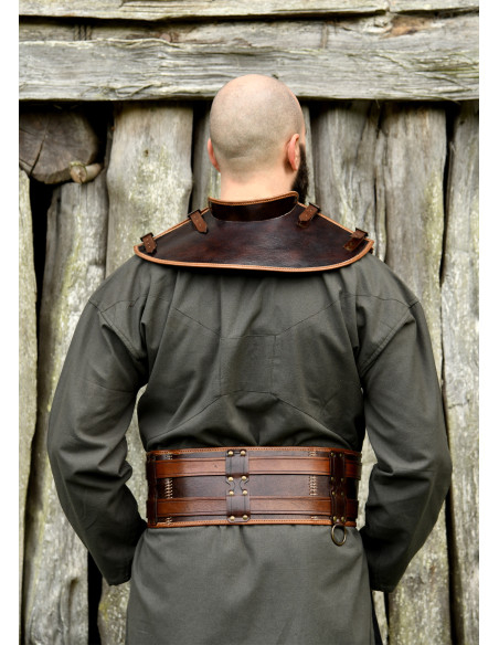 Medieval leather gorget model Arnulf,...