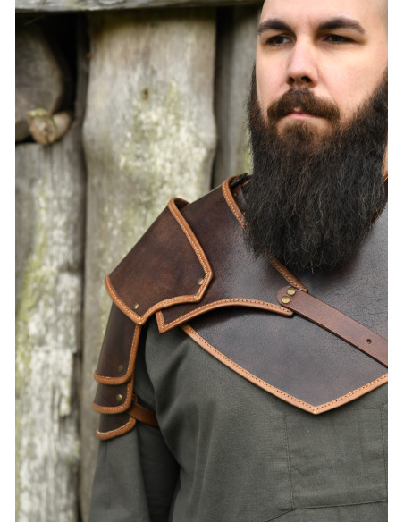 Medieval leather gorget model Arnulf,...