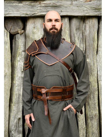 Medieval leather gorget model Arnulf,...
