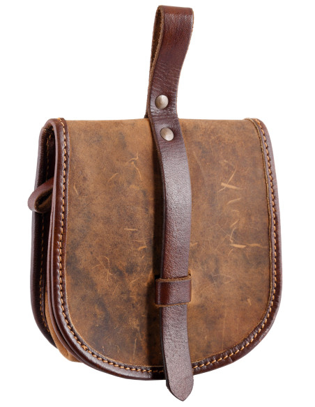 Medieval leather bag model Sindri,...