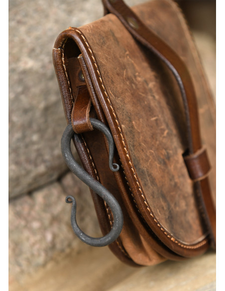 Medieval leather bag model Sindri,...