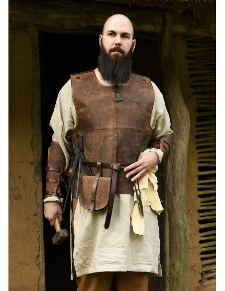 Medieval leather bag model Sindri,...