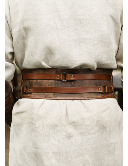 Double leather medieval belt model...