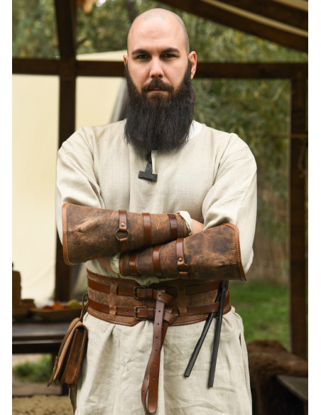 Double leather medieval belt model...