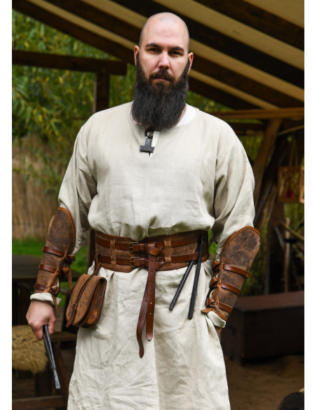 Double leather medieval belt model...