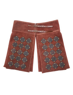 Medieval suede skirt model Vidar, brown color