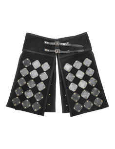 Medieval suede skirt model Vares, black color