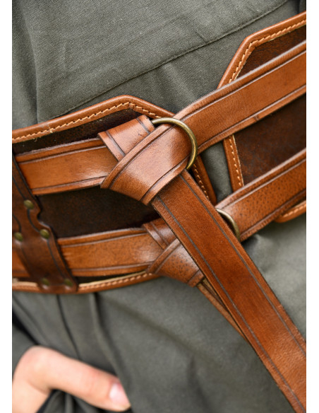 Double leather medieval belt model...