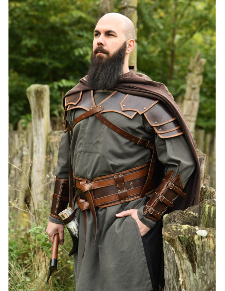 Double leather medieval belt model...