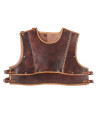 Medieval leather breastplate model Arnulf, brown color