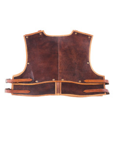 Medieval leather breastplate model Arnulf, brown color 2