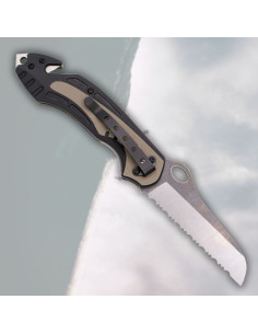 Rescue knife by Tramuntana Knives, with saw (21.3 cm.) 2