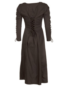 Medieval long dress model Sunna, black color 2