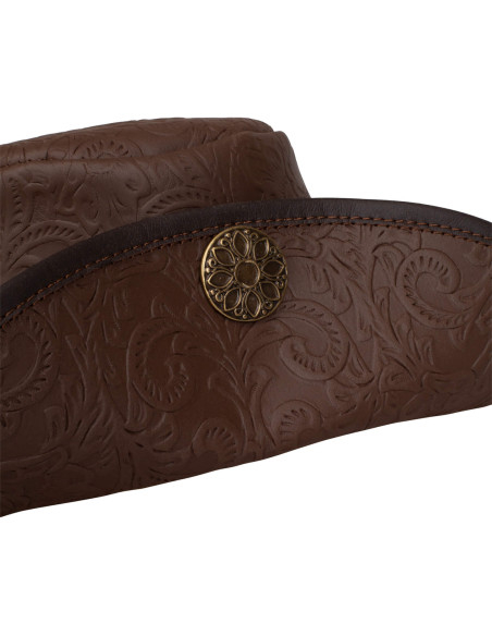 Medieval leather hat Deluxe model...