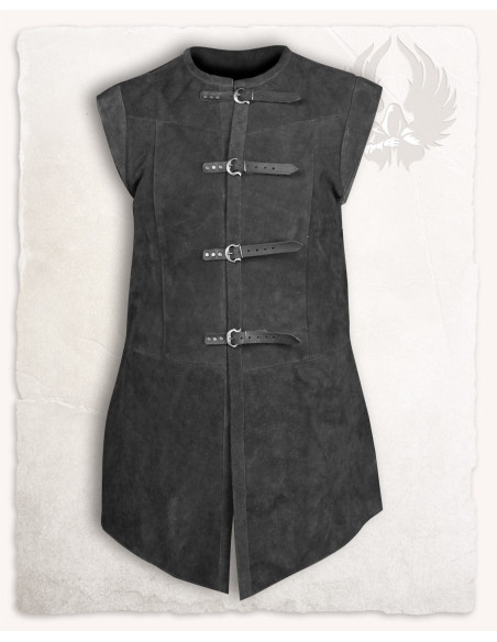 Long medieval suede vest model Garen,...