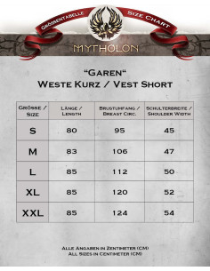 Long medieval suede vest model Garen, black 2