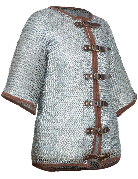 Flat ring riveted chainmail shirt,...