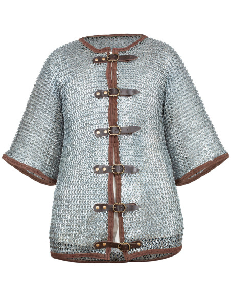 Flat ring riveted chainmail shirt,...