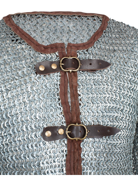 Flat ring riveted chainmail shirt,...
