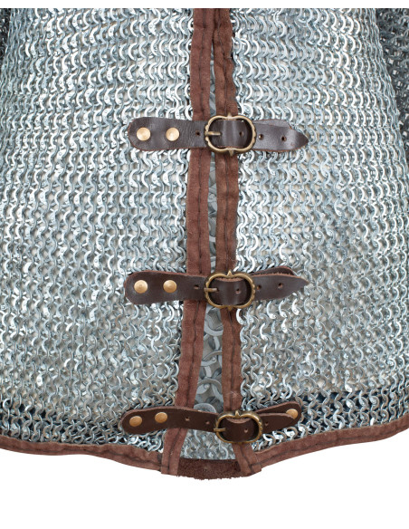 Flat ring riveted chainmail shirt,...