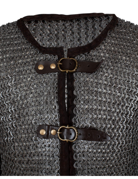 Flat ring riveted chainmail shirt,...