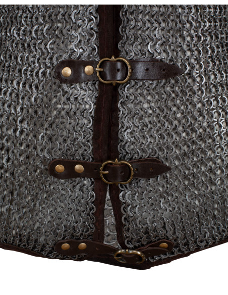 Flat ring riveted chainmail shirt,...