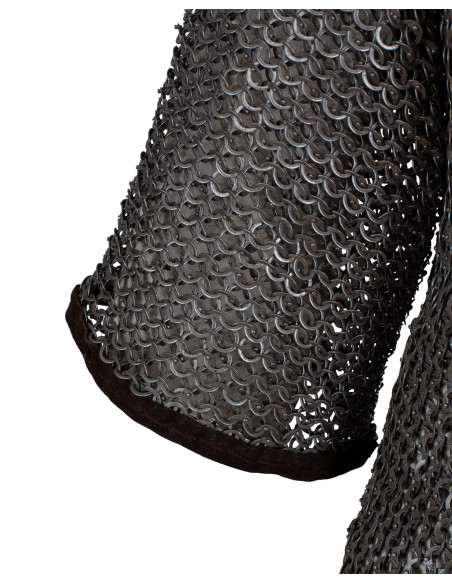 Flat ring riveted chainmail shirt,...