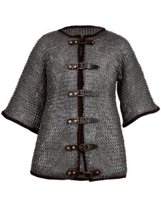 Flat ring riveted chainmail shirt, oiled finish 2