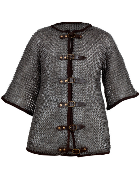 Flat ring riveted chainmail shirt,...