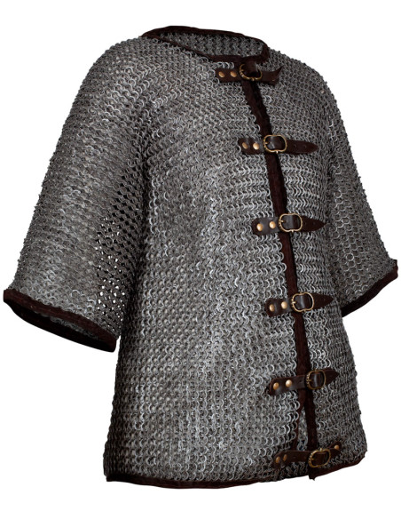 Flat ring riveted chainmail shirt,...