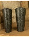 Medieval leather bracelets model Ragnarok, green