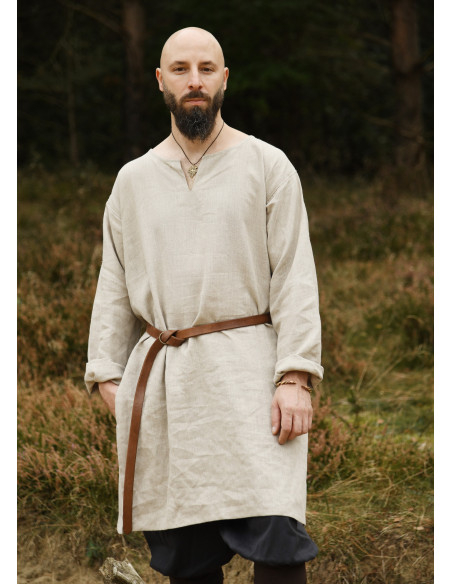 Long Viking tunic made of linen,...