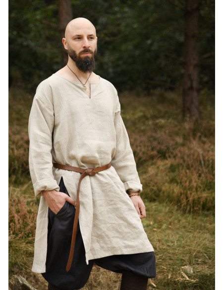 Long Viking tunic made of linen,...