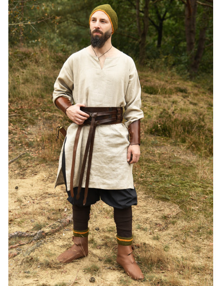 Long Viking tunic made of linen,...