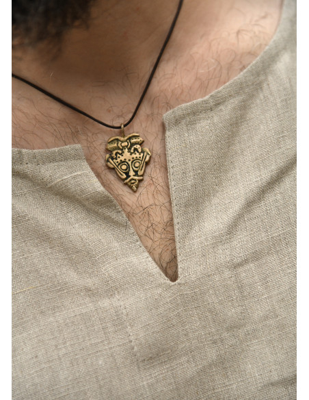 Long Viking tunic made of linen,...