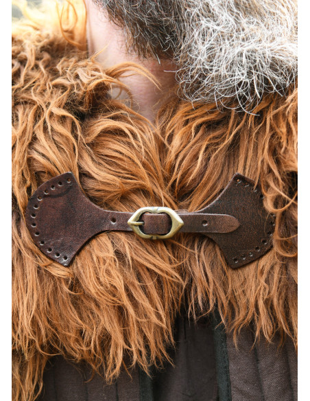 Buckle collar closure, brown