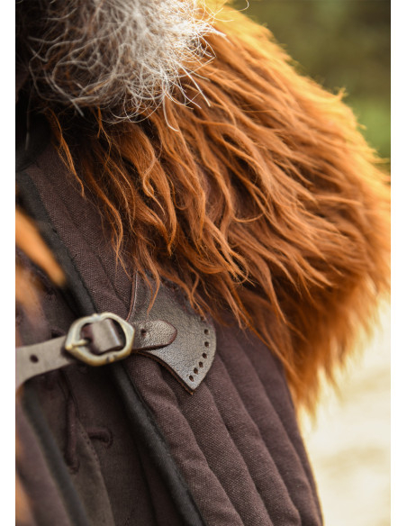 Buckle collar closure, brown